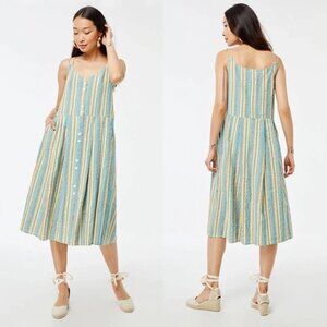 Roller Rabbit Seersucker Lindy Dress Rainbow Stripe Size Medium‎